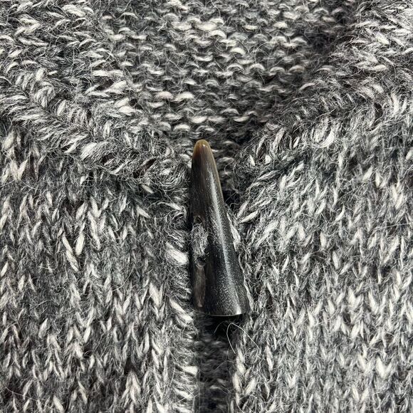 Mira Flores Y2K Cardigan Gray Size S One Button Long Sleeve Pure Alpaca Womens - Picture 4 of 12